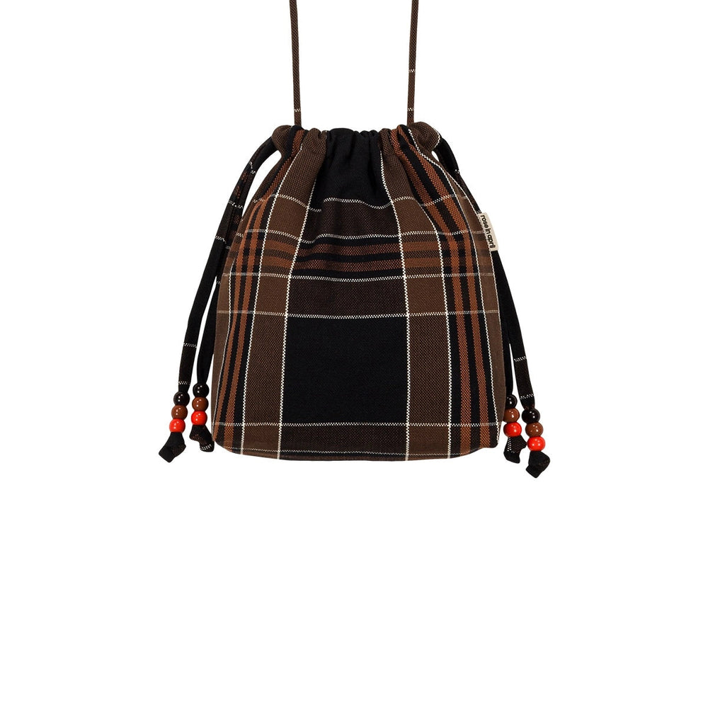 Mini sac 'Paloma' Black tartan | ROSE IN APRIL