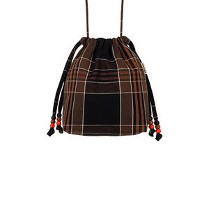 Mini sac 'Paloma' Black tartan | ROSE IN APRIL