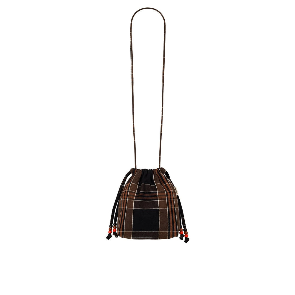 Mini sac 'Paloma' Black tartan | ROSE IN APRIL