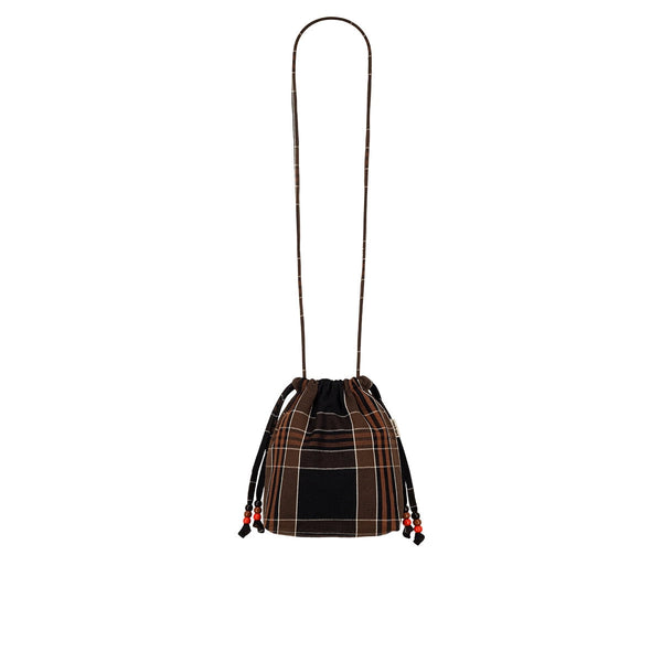 Mini sac 'Paloma' Black tartan | ROSE IN APRIL