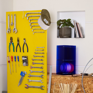 Petite lampe rectangulaire 'Lớp' Bleu