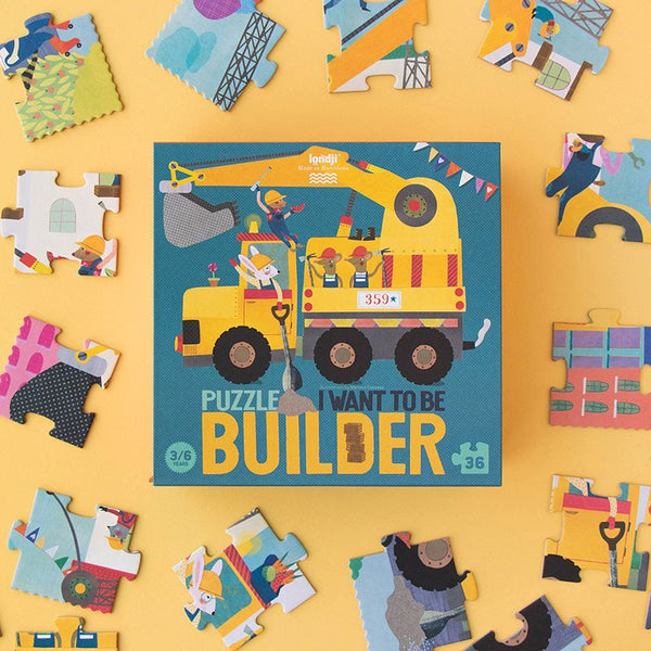 Puzzle enfant 'I want to be... builder' | LONDJI