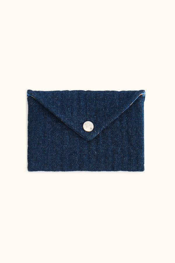Petite enveloppe Ravi Denim Foncé Deep Marine - Apaches Collections