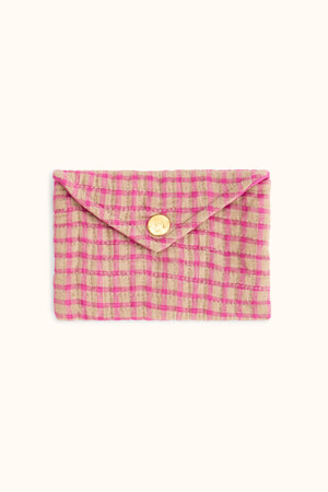 Petite enveloppe Ravi Khadi Groseille - Apaches Collections