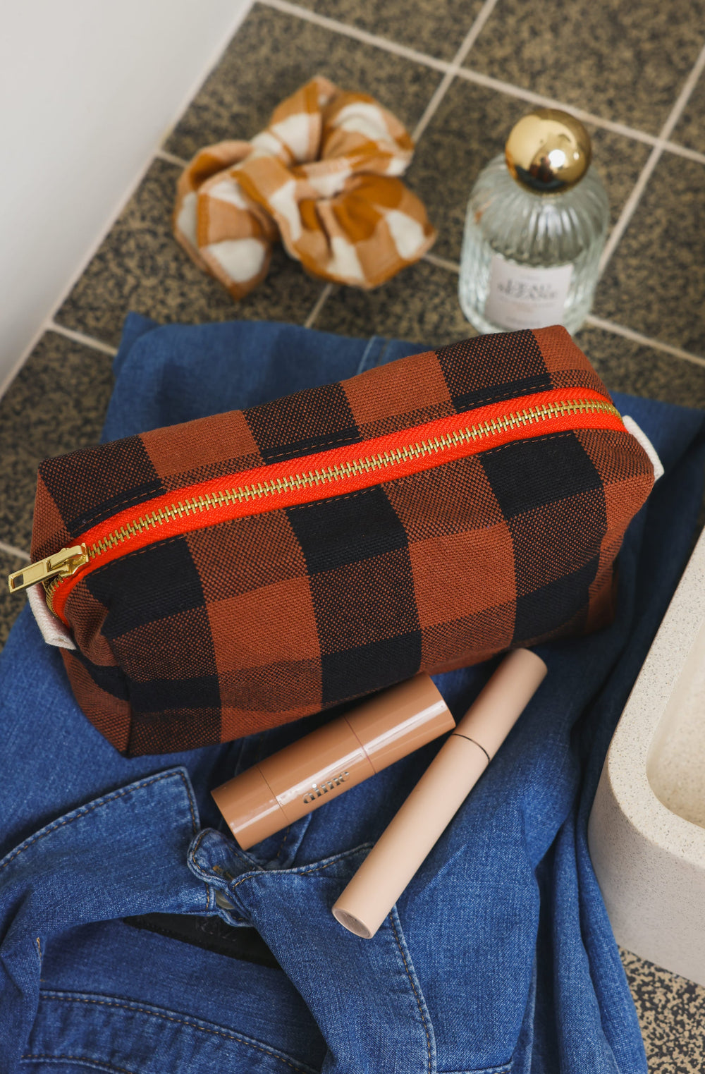 Trousse Desi Big vichy Ginger - Rose in April