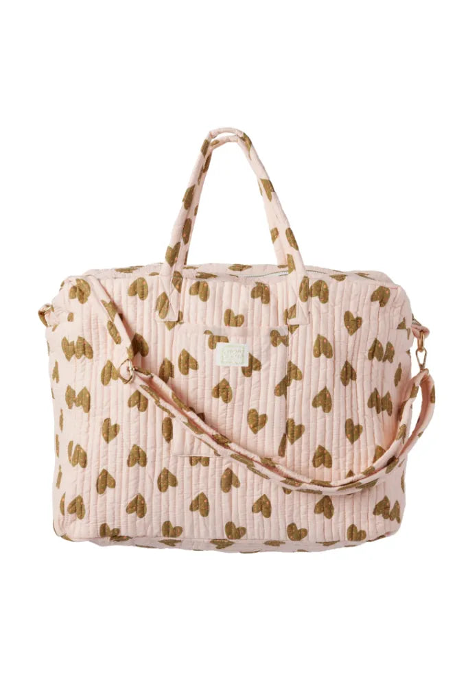 Sac matelassé 'Coeur Sauvage' Rose | BONHEUR DU JOUR