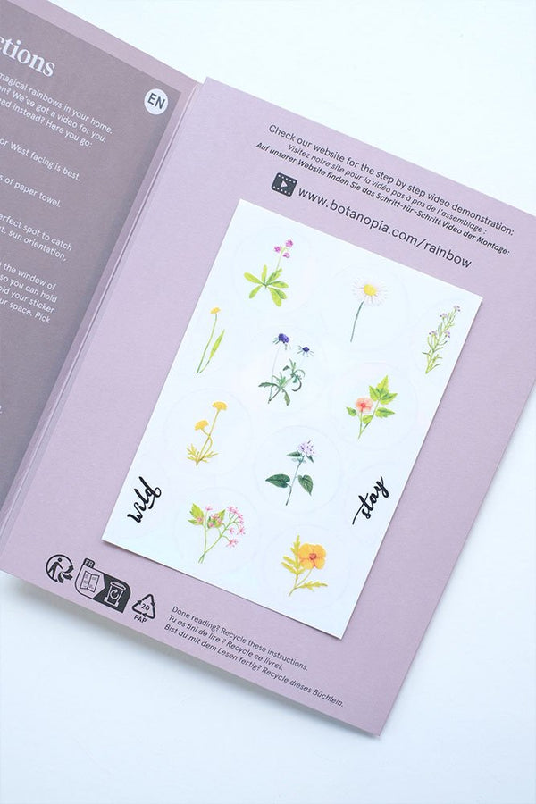 Sticker créateur d'arc-en-ciel 'Stay wild' | BOTANOPIA