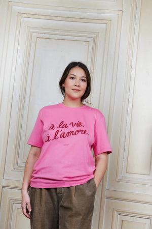 T-shirt d'allaitement 'À la vie à l'amore' | TAJINEBANANE