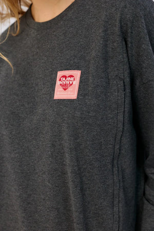 T-shirt d'allaitement 'Lovers' Anthracite | TAJINEBANANE