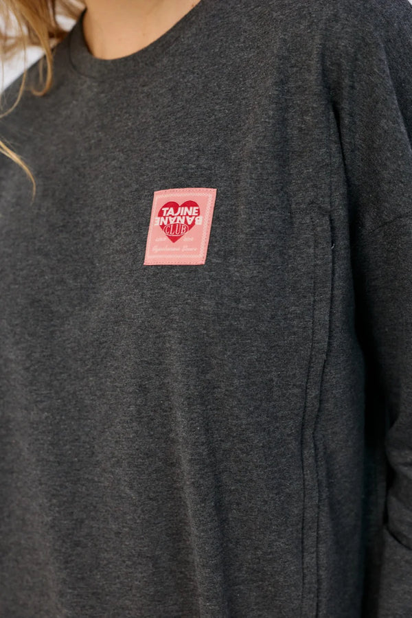 T-shirt d'allaitement 'Lovers' Anthracite | TAJINEBANANE