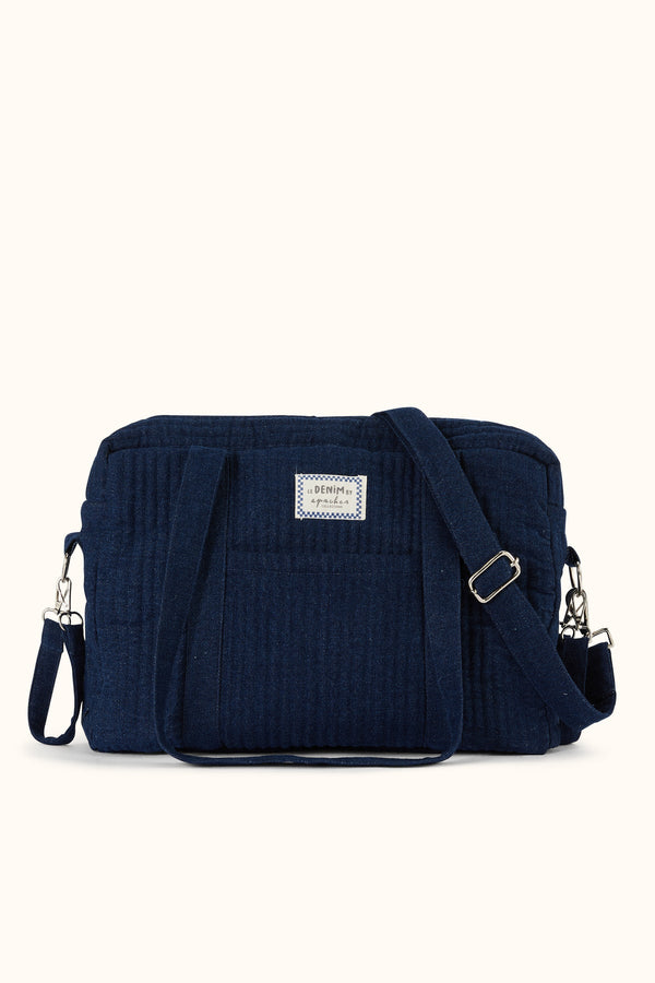 Sac à langer Thais Denim Foncé Deep Marine - Apaches Collections