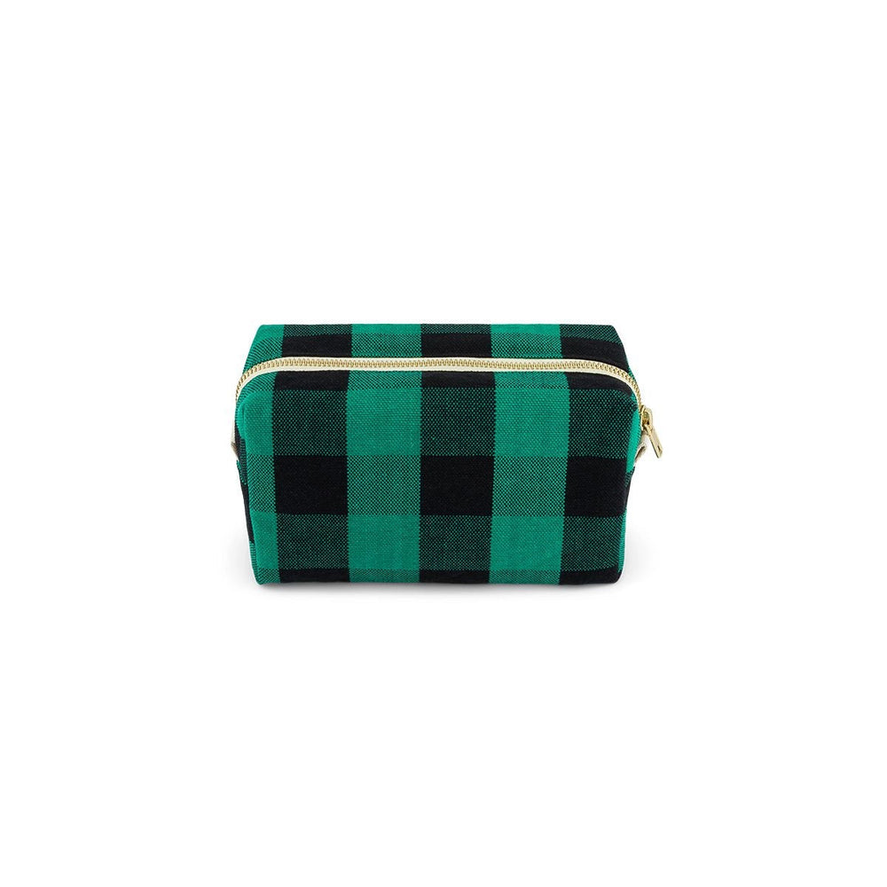 Trousse 'Desi' Big vichy vert | ROSE IN APRIL