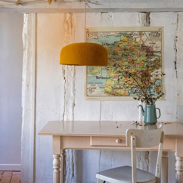 Abat-jour 'Yourte' XXL 50x16cm en laine feutrée | MUSKHANE