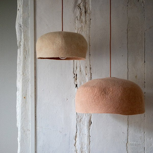 Abat-jour 'Yourte' XXL 50x16cm en laine feutrée | MUSKHANE