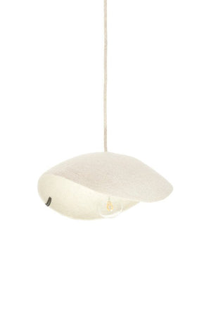 Abat-jour 'Dome' M 40x12cm en laine feutrée | MUSKHANE