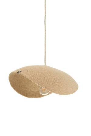 Abat-jour 'Dome' M 40x12cm en laine feutrée | MUSKHANE