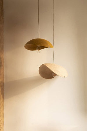 Abat-jour 'Dome' M 40x12cm en laine feutrée | MUSKHANE