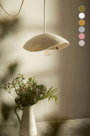 Abat-jour 'Dome' S 33x10cm en laine feutrée | MUSKHANE