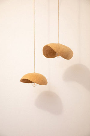 Abat-jour 'Dome' S 33x10cm en laine feutrée | MUSKHANE