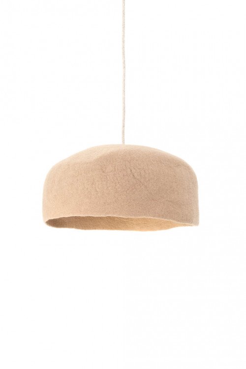 Abat-jour 'Yourte' L 40x14cm en laine feutrée | MUSKHANE