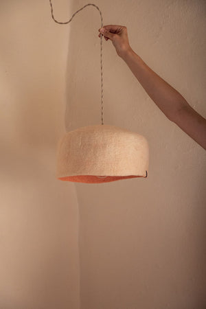 Abat-jour 'Yourte' S 30x12cm en laine feutrée | MUSKHANE