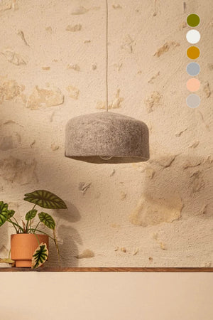 Abat-jour 'Yourte' S 30x12cm en laine feutrée | MUSKHANE