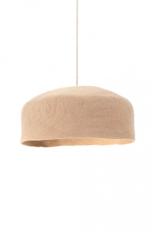 Abat-jour 'Yourte' XXL 50x16cm en laine feutrée | MUSKHANE