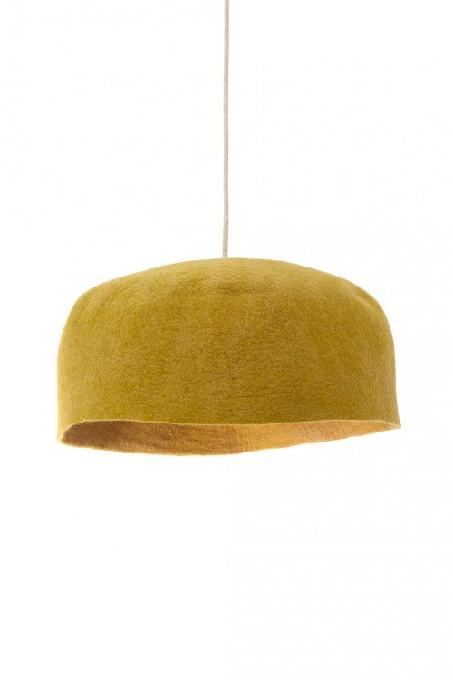 Abat-jour 'Yourte' XXL 50x16cm en laine feutrée | MUSKHANE