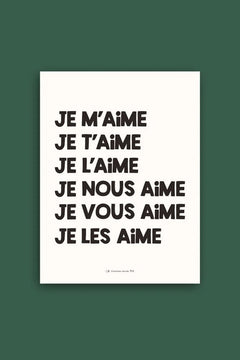 Affiche 'Je m'aime' Noir A4 | CHARLOTTE JANVIER
