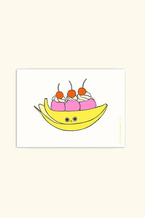 Affiche 'Banana Split' A5 | CHARLOTTE JANVIER