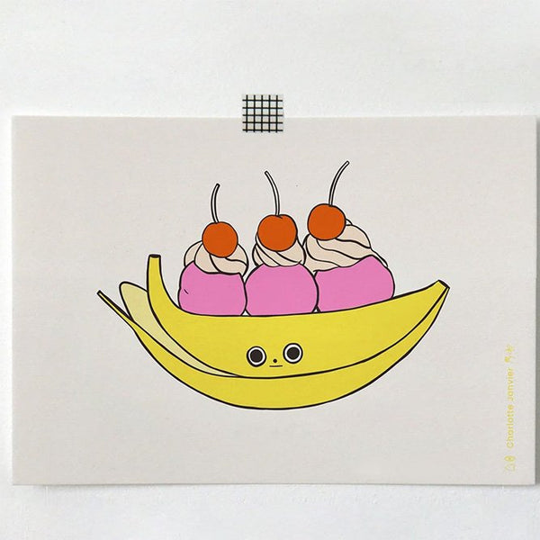 Affiche 'Banana Split' A5 | CHARLOTTE JANVIER