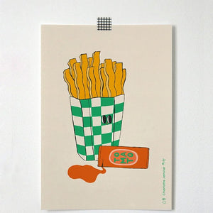 Affiche 'French Fries' A5 | CHARLOTTE JANVIER