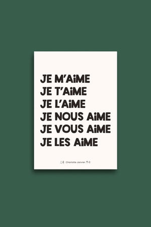 Affiche 'Je m'aime' A5 | CHARLOTTE JANVIER