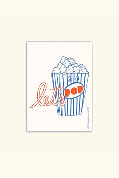 Affiche 'Pop Corn' A5 | CHARLOTTE JANVIER