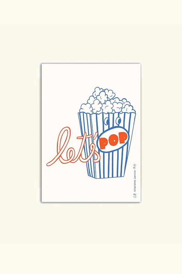 Affiche 'Pop Corn' A5 | CHARLOTTE JANVIER