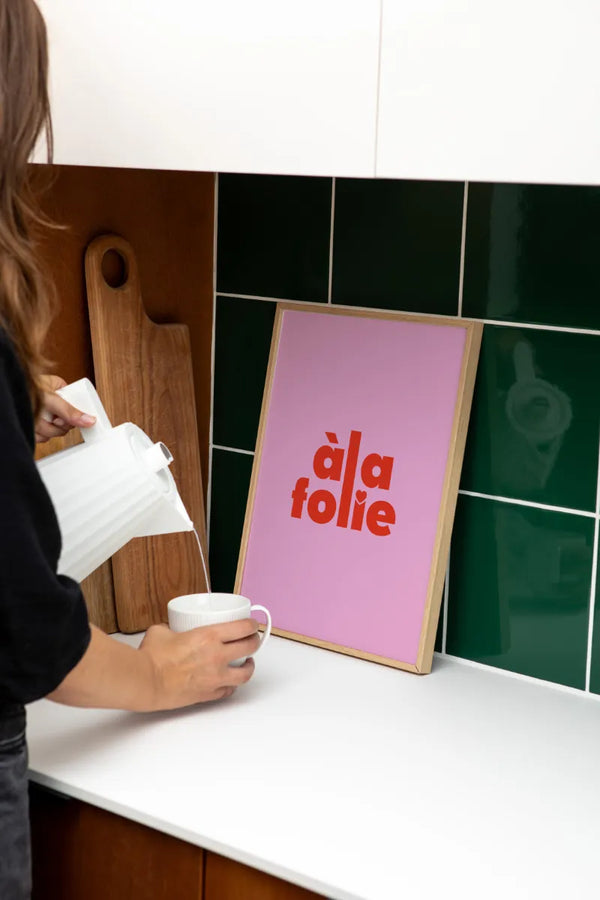 Affiche 30x40cm 'À la folie' | PAPIER AND CO.