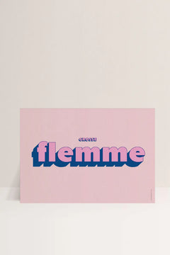 Affiche 30x40cm 'Grosse flemme' | PAPIER AND CO.