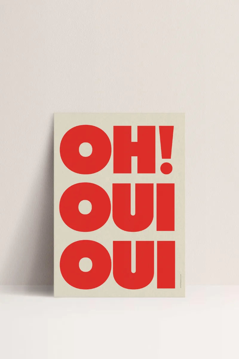 Affiche 30x40cm 'Oh ! Oui oui' | PAPIER AND CO.