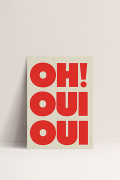 Affiche 30x40cm 'Oh ! Oui oui' | PAPIER AND CO.