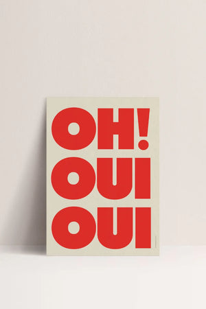 Affiche 30x40cm 'Oh ! Oui oui' | PAPIER AND CO.
