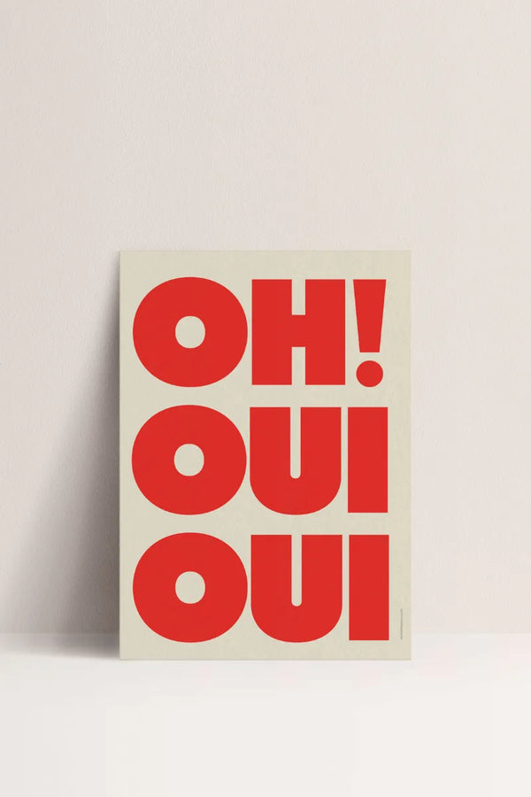 Affiche 30x40cm 'Oh ! Oui oui' | PAPIER AND CO.
