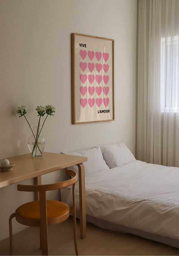Affiche 30x40cm 'Vive l'amour' | PAPIER AND CO.