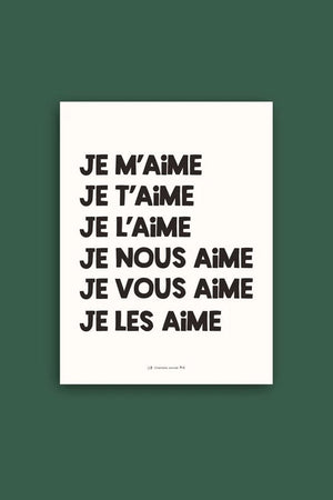 Affiche 'Je m'aime' Noir 30x40cm | CHARLOTTE JANVIER