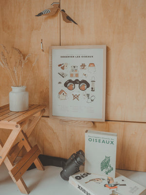 Affiche imagier 'Observer les oiseaux' | I FOLLOWED THE BIRDS