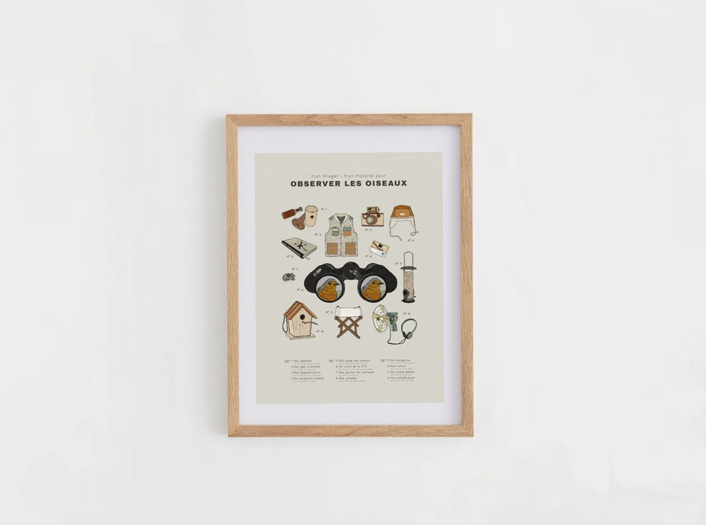 Affiche imagier 'Observer les oiseaux' | I FOLLOWED THE BIRDS