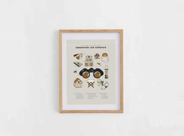 Affiche imagier 'Observer les oiseaux' | I FOLLOWED THE BIRDS