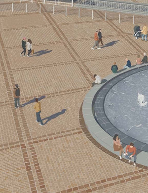 Affiche de la Grand' Place de Lille 50x70cm | I FOLLOWED THE BIRDS