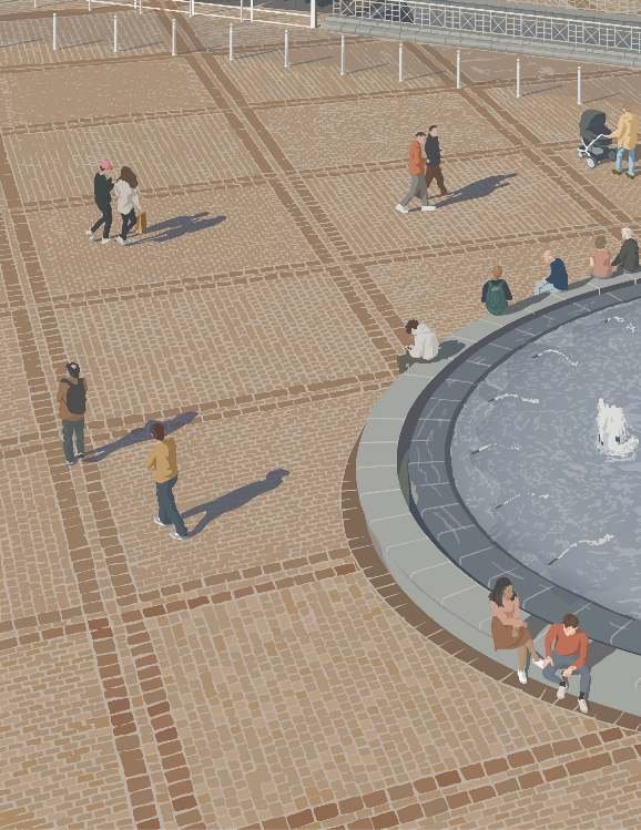 Affiche de la Grand' Place de Lille 50x70cm | I FOLLOWED THE BIRDS