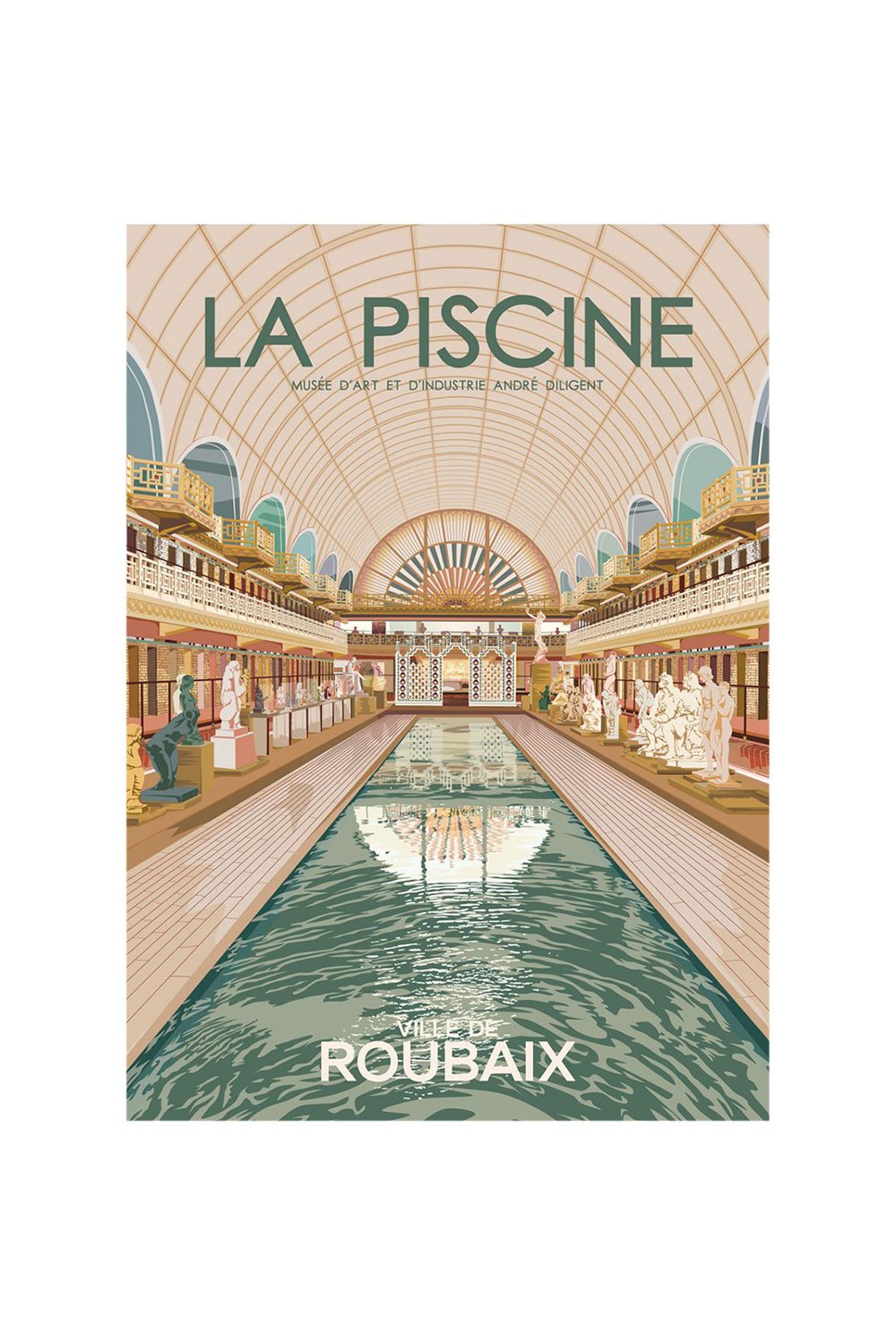 Affiche du musée La Piscine de Roubaix 50x70cm | I FOLLOWED THE BIRDS