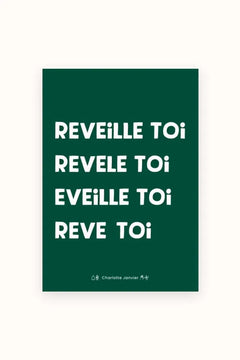 Affiche 'Réveille toi' Vert A5 | CHARLOTTE JANVIER